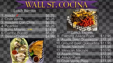 wall street cocina|wall st cocina.